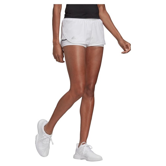 Adidas Women's White Tennis Club Shorts, Size XL - Picture 2 of 5